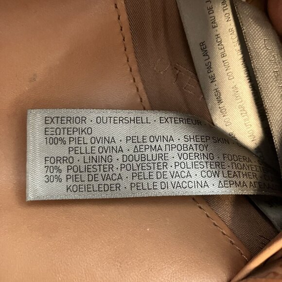 Uterque Brown, Tan, Blue Sheepskin Multipocket Geometric Floral Clutch Wallet - Picture 5 of 10